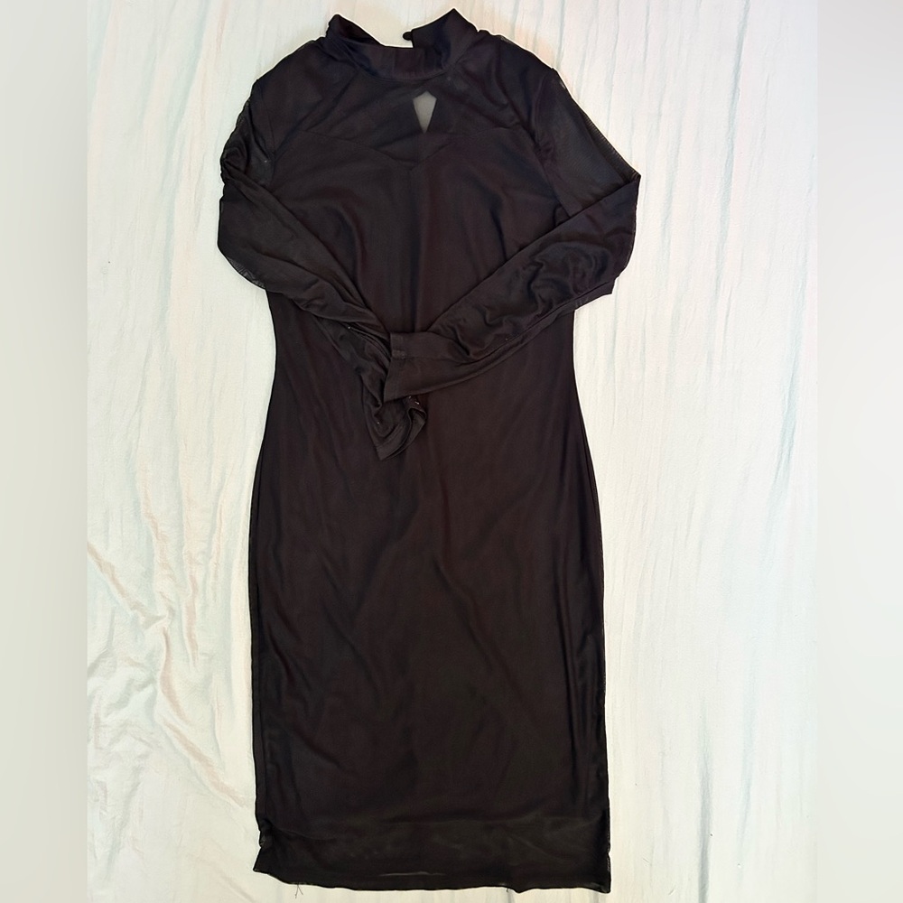 Chic Black Long Sleeve Dress
